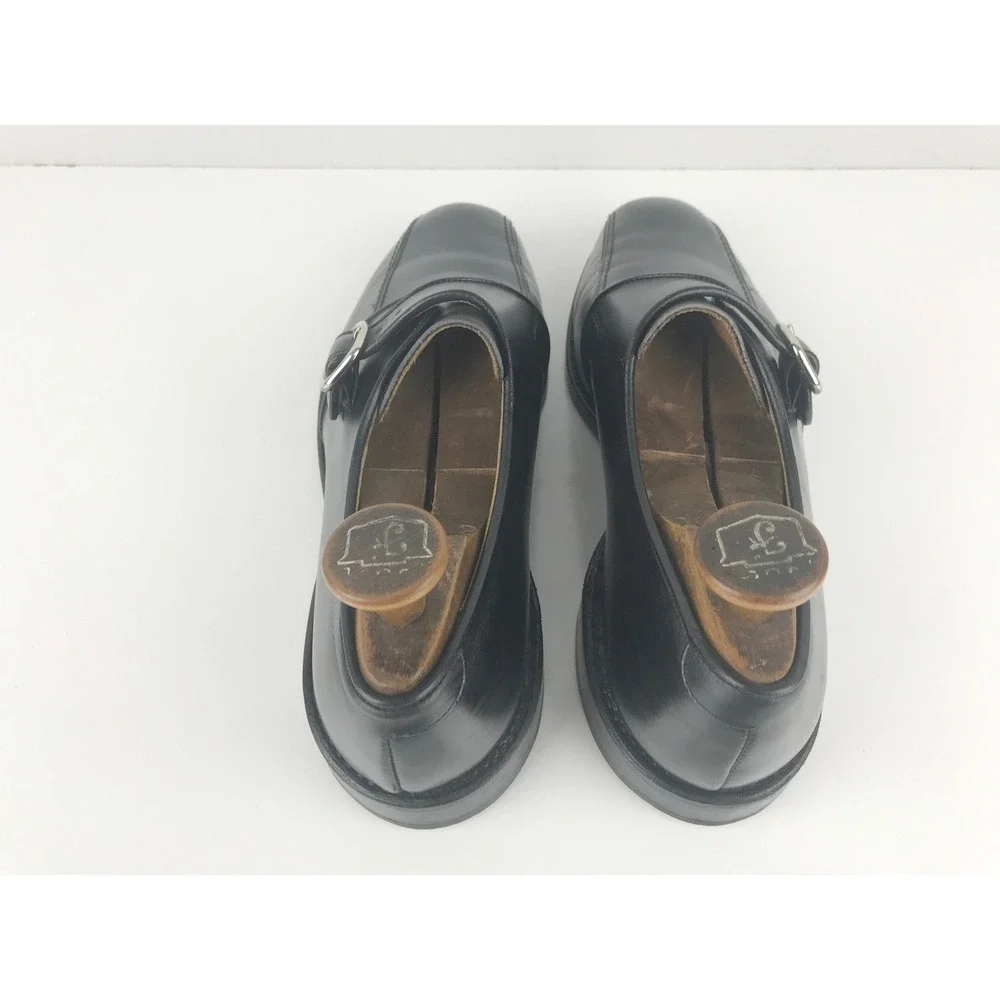 Allen Edmonds‎ CONCORD Black Leather Monk Strap Dress Shoes Men's 9.5 C